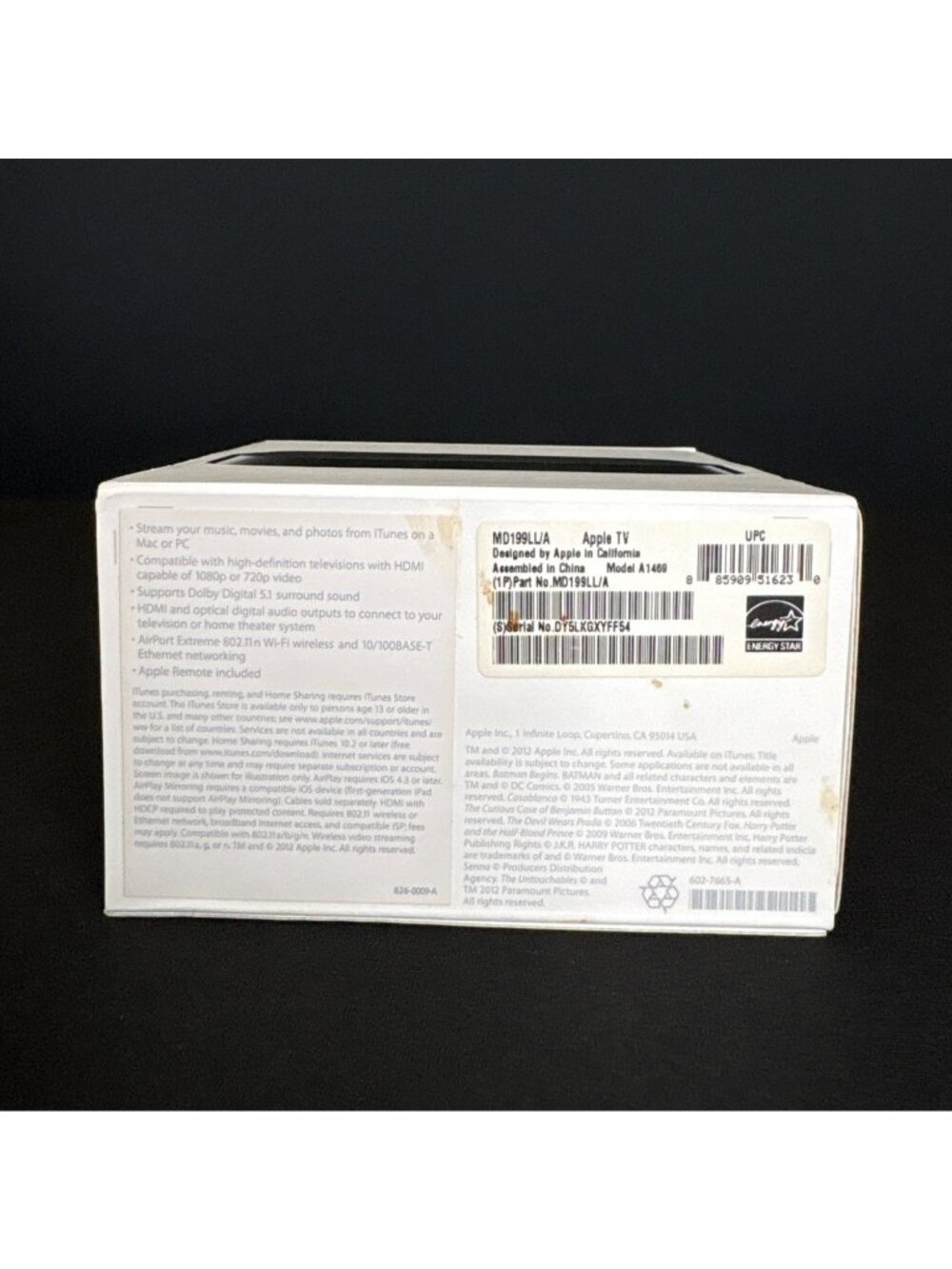Apple TV Digital Media Player 1080p HDMI AirPlay WIFI Streaming EMPTY BOX ONLY - Picture 7 of 11